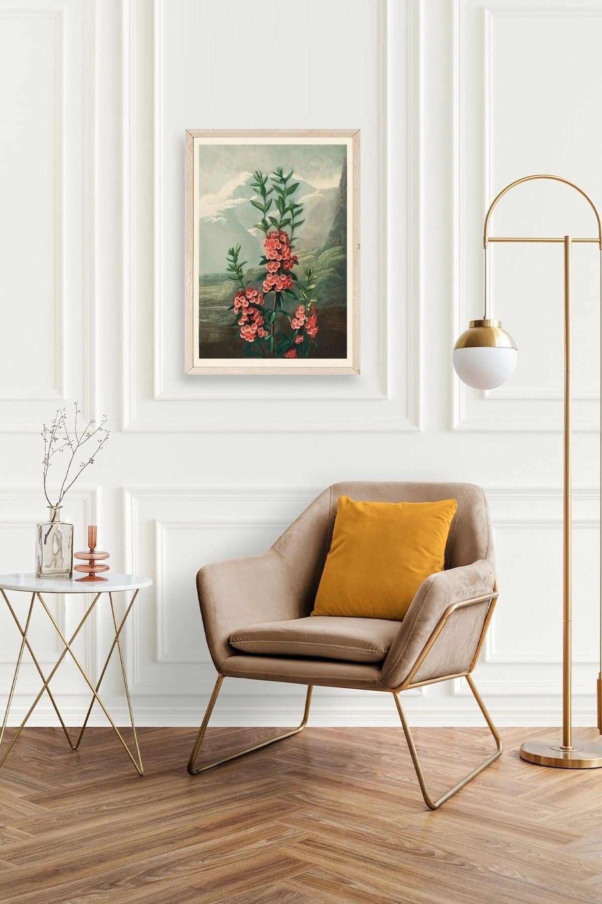 Narrow-Leaved Kalmia Ahşap Çerçeveli Tablo 30 x 42