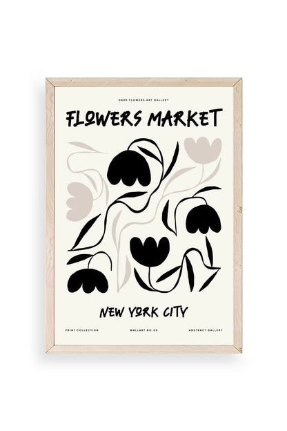 Çiçek Ahşap Çerçeveli Tablo 50 x 70