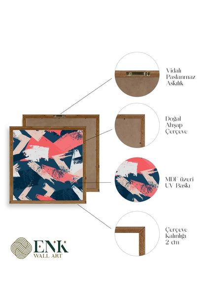 Modern Ahşap Çerçeveli Tablo 23 x 23