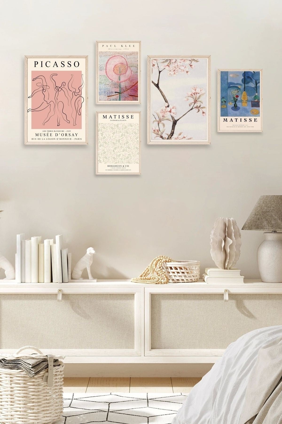 Ünlü Tablo Seti 5'li Tablo 30 x 40