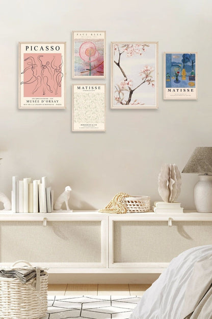 Ünlü Tablo Seti 5'li Tablo 30 x 40