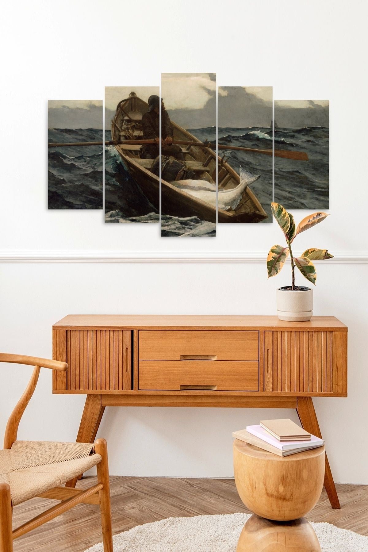 Deniz Manzarası 5 Parçalı Mdf Tablo 60 x 100