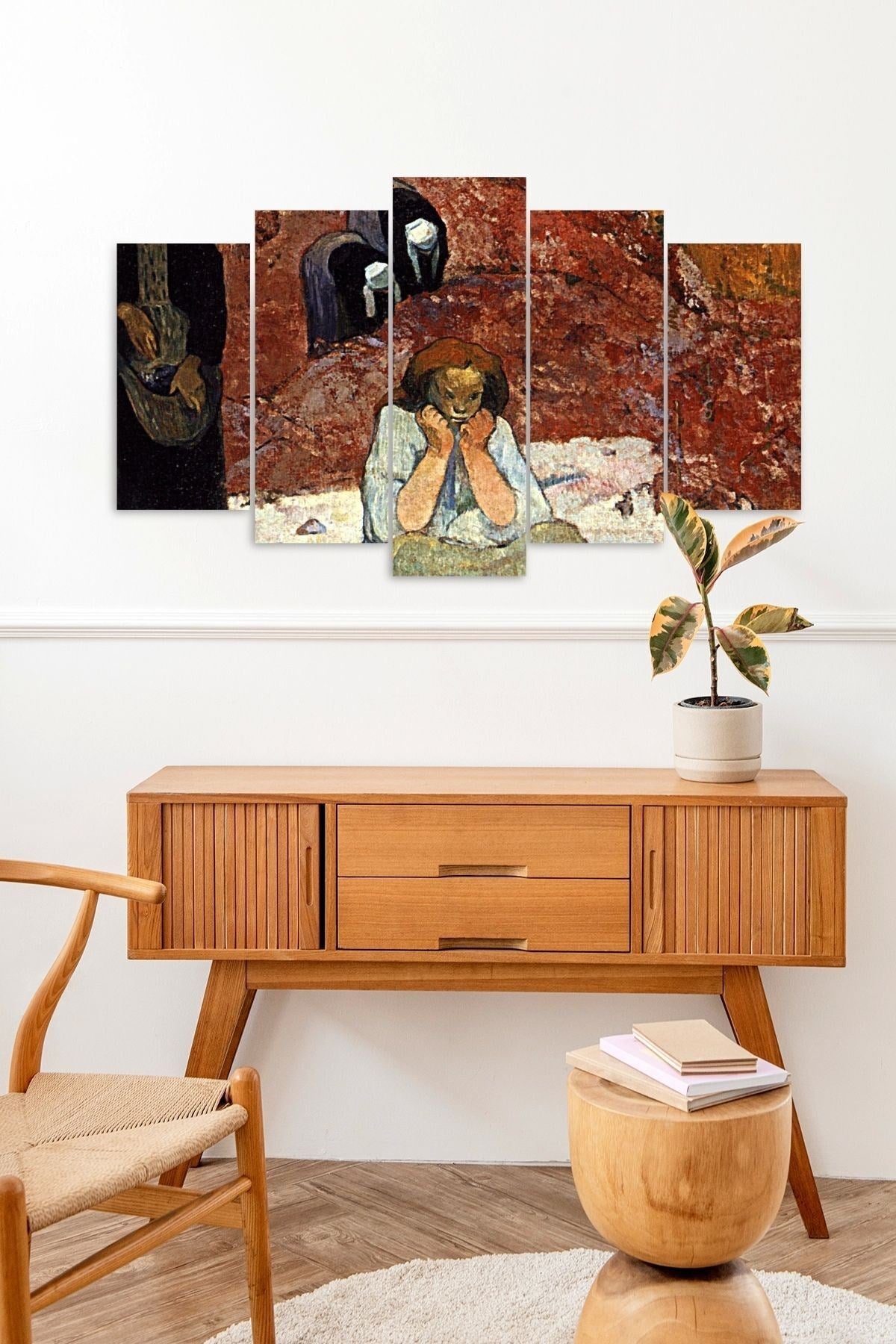 Düşündüren Tablo 5 Parçalı Mdf Tablo 60 x 100