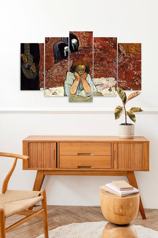 Düşündüren Tablo 5 Parçalı Mdf Tablo 60 x 100