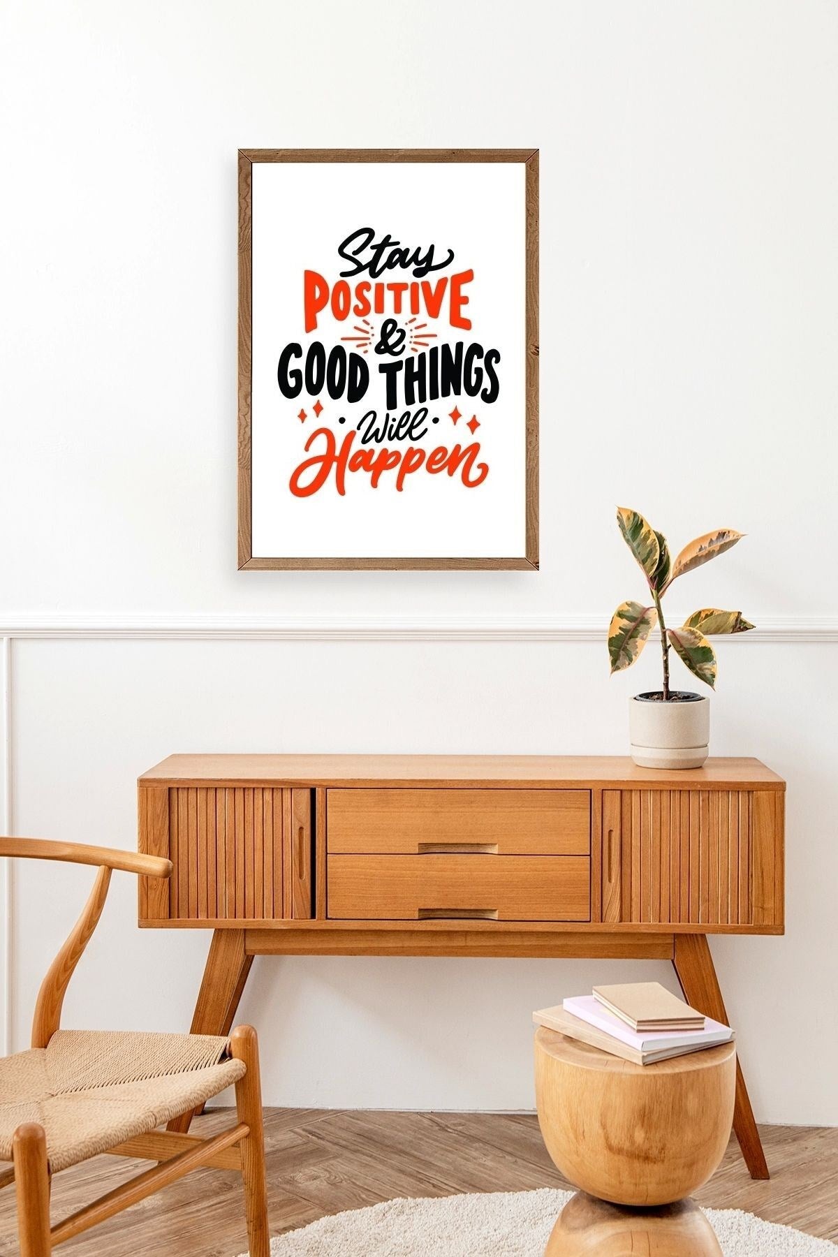 Motto Ahşap Çerçeveli Tablo 50 x 70