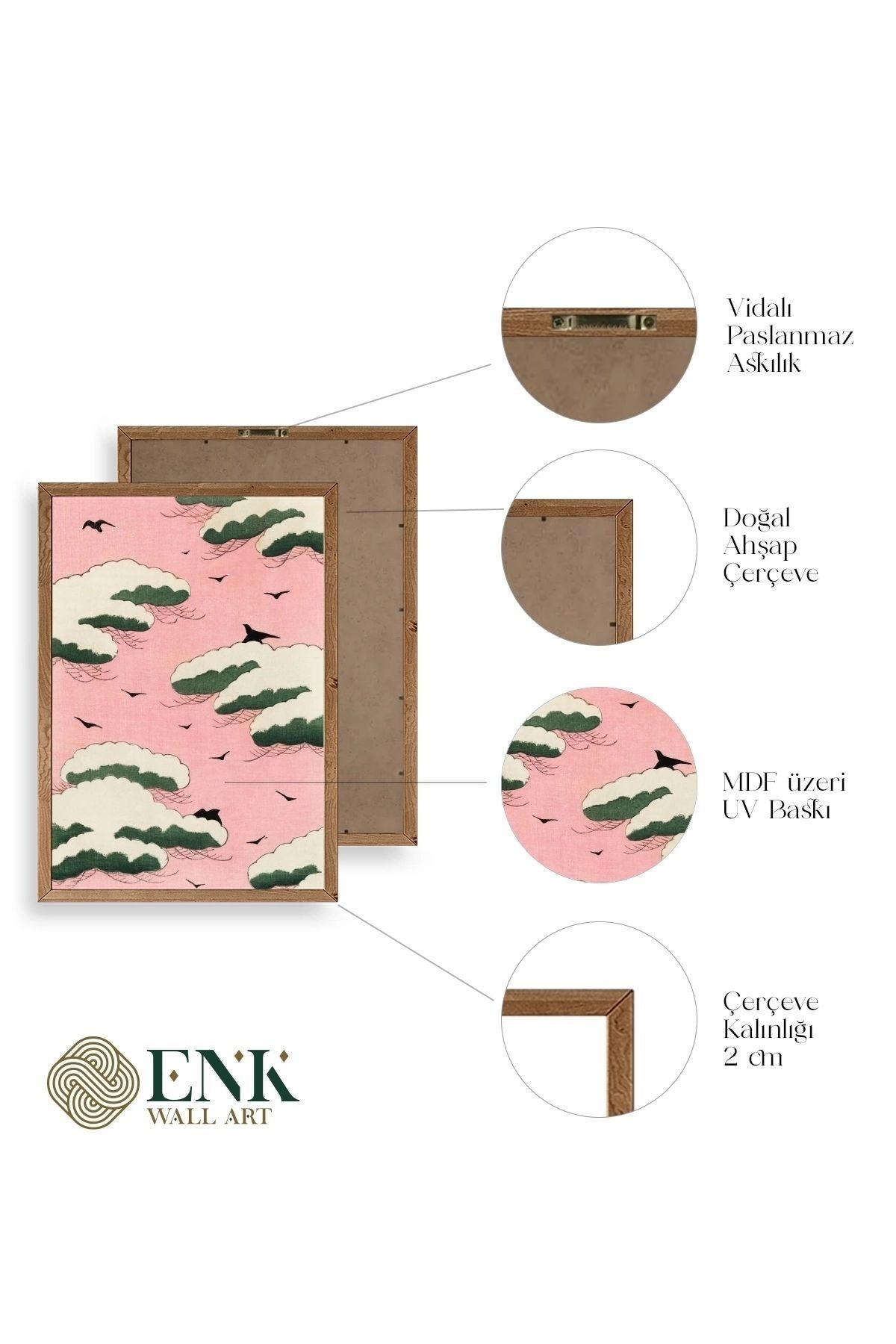 Bitjutsi Sekai Ahşap Çerçeveli Tablo 30 x 42