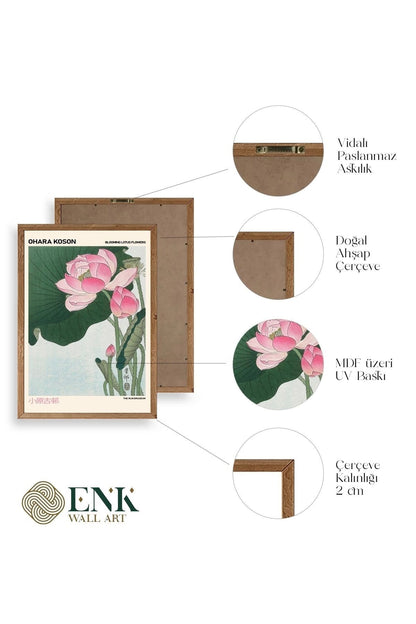 Ohara Koson Ahşap Çerçeveli Tablo 30 x 42
