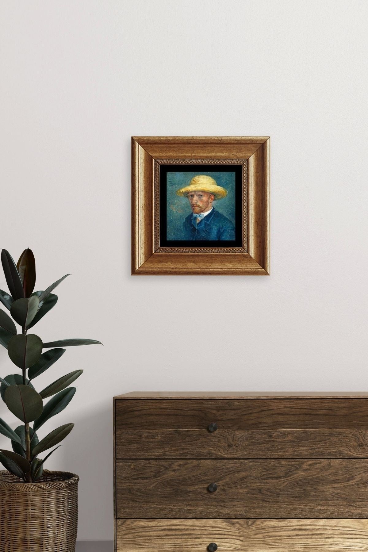 Van Gogh Çerçeveli Taş Tablo 20 cm