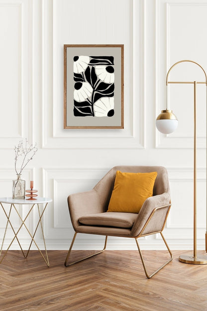 Çiçek Ahşap Çerçeveli Tablo 17 x 23