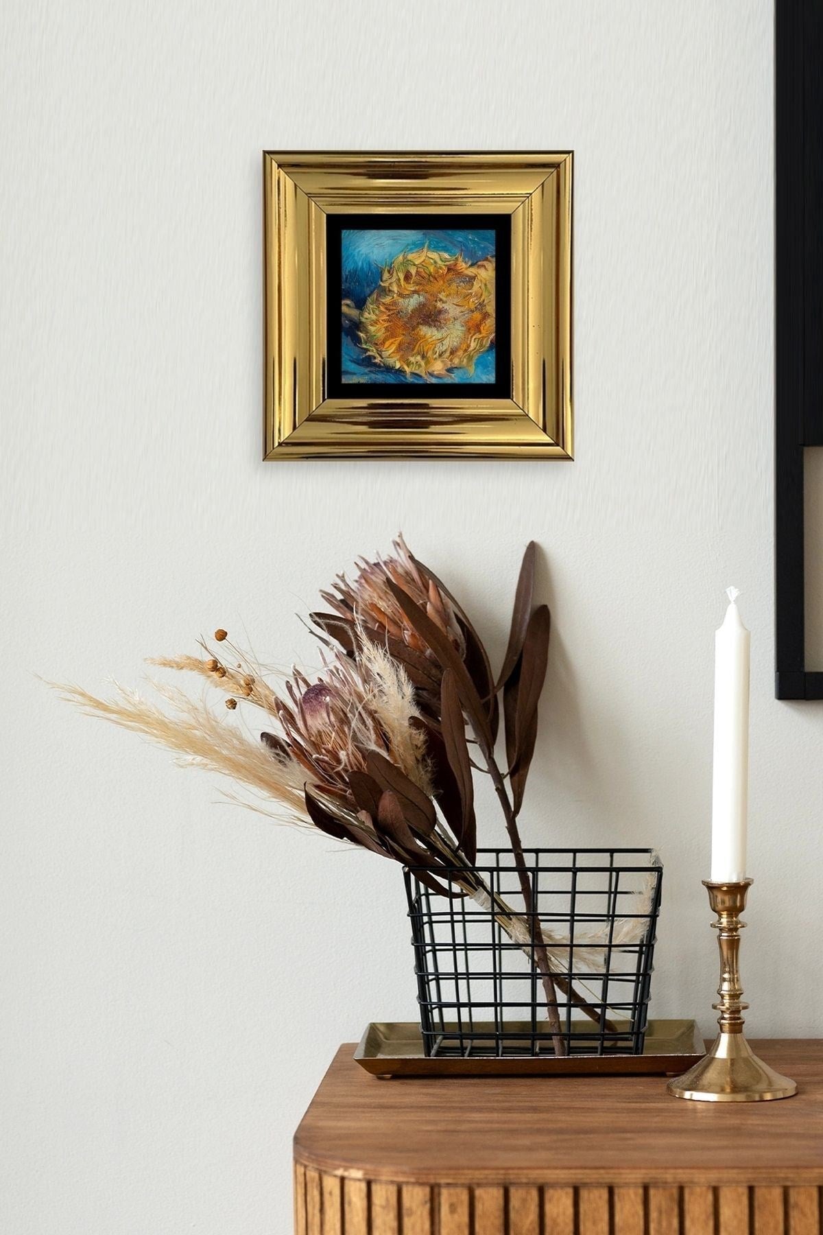 Van Gogh Çerçeveli Taş Tablo 20 cm