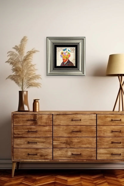 Van Gogh Çerçeveli Taş Tablo 20 cm