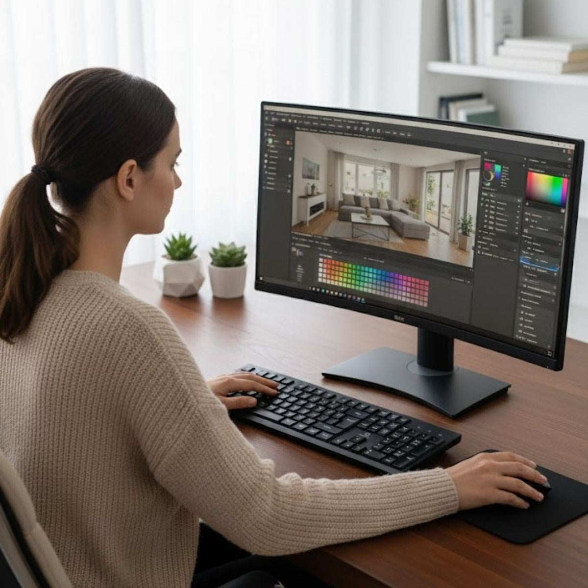 BUFFER® Kablosuz Q Klavye Mouse Seti Rahat Yazım, Sessiz Tuşlar, Ofis ve Ev Kullanımına Uygun Set YK7100