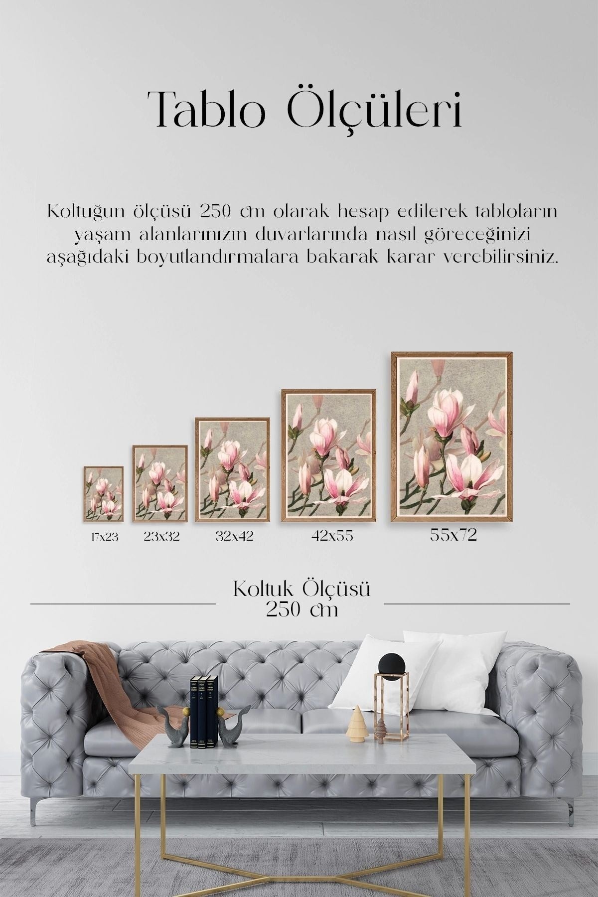 Magnolia Flowers Ahşap Çerçeveli Tablo 23 x 30