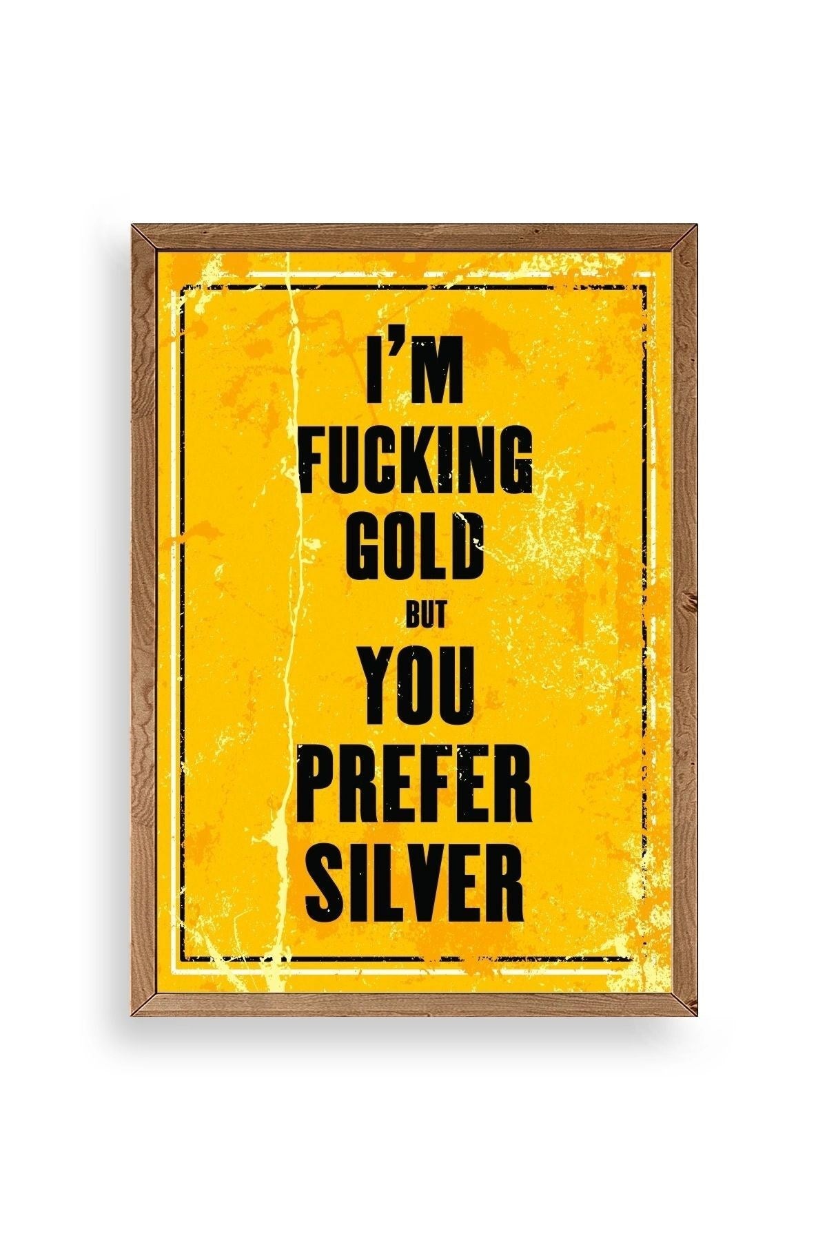 Motto Ahşap Çerçeveli Tablo 23 x 30