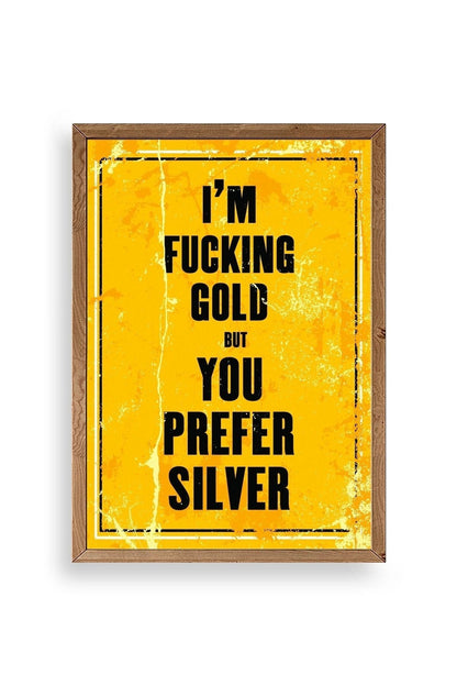 Motto Ahşap Çerçeveli Tablo 23 x 30