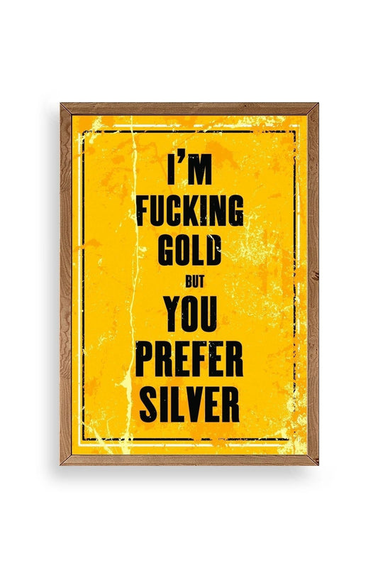 Motto Ahşap Çerçeveli Tablo 23 x 30