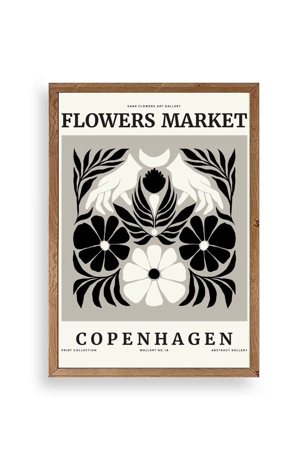 Çiçek Ahşap Çerçeveli Tablo 23 x 30