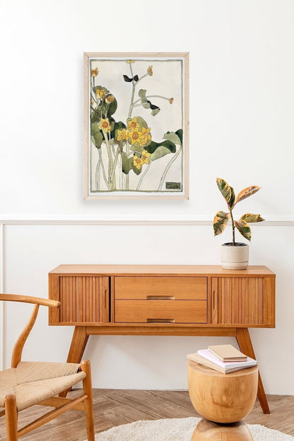 Marsh Marigold Ahşap Çerçeveli Tablo 30 x 42