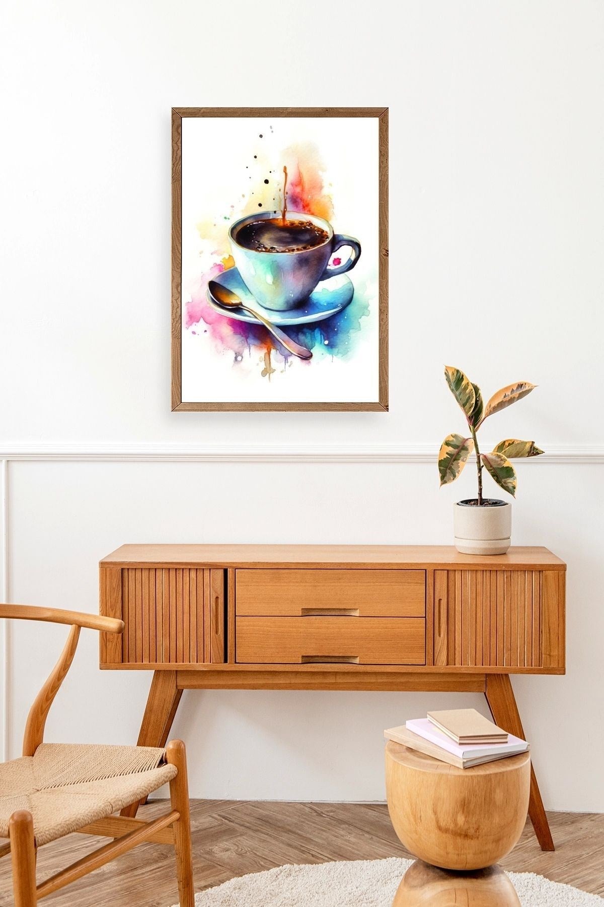 Kahve Ahşap Çerçeveli Tablo 30 x 42