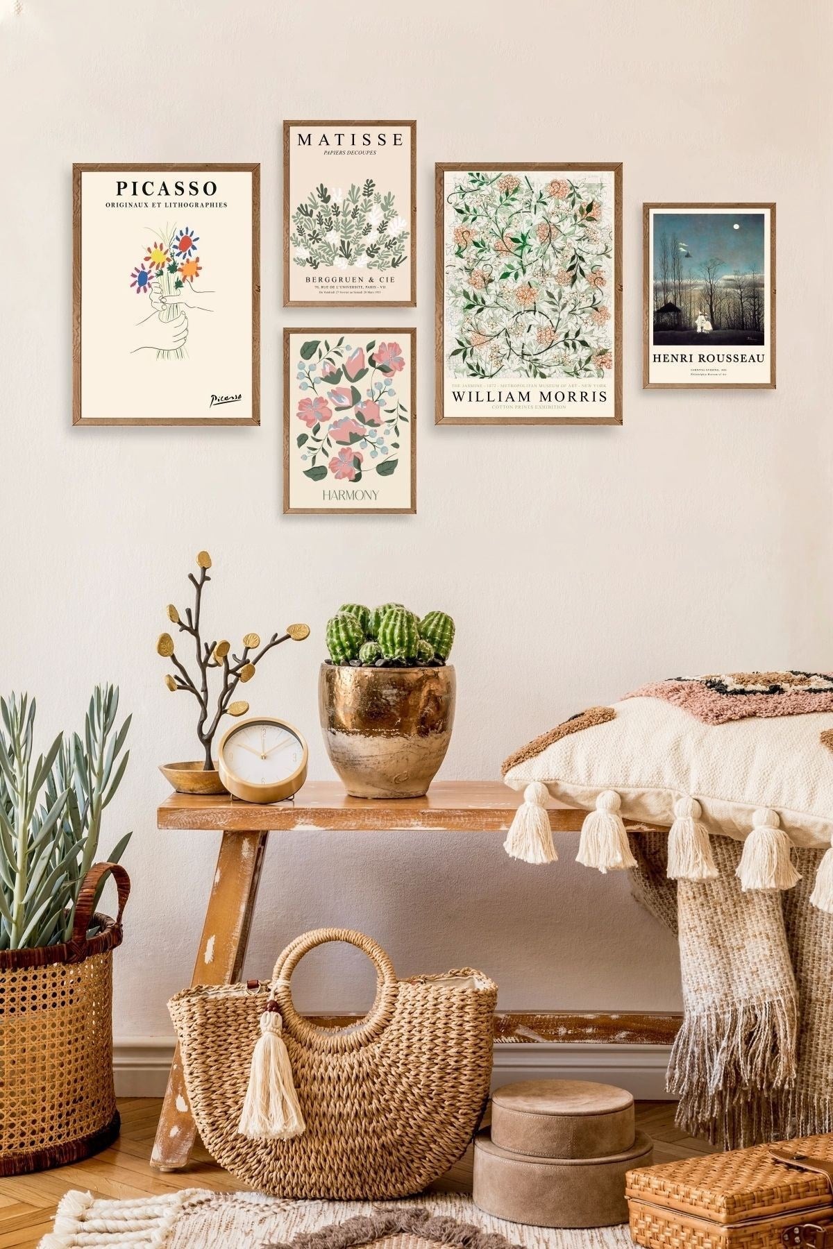 Ünlü Tablo Seti 5'li Tablo 30 x 40