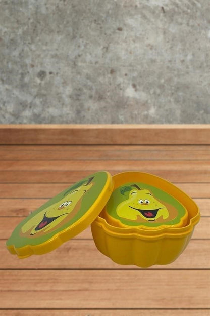 BUFFER® 2'li İç İçe Geçebilen Armut Model Saklama ve Beslenme Kabı Seti (550 ml + 250 ml)