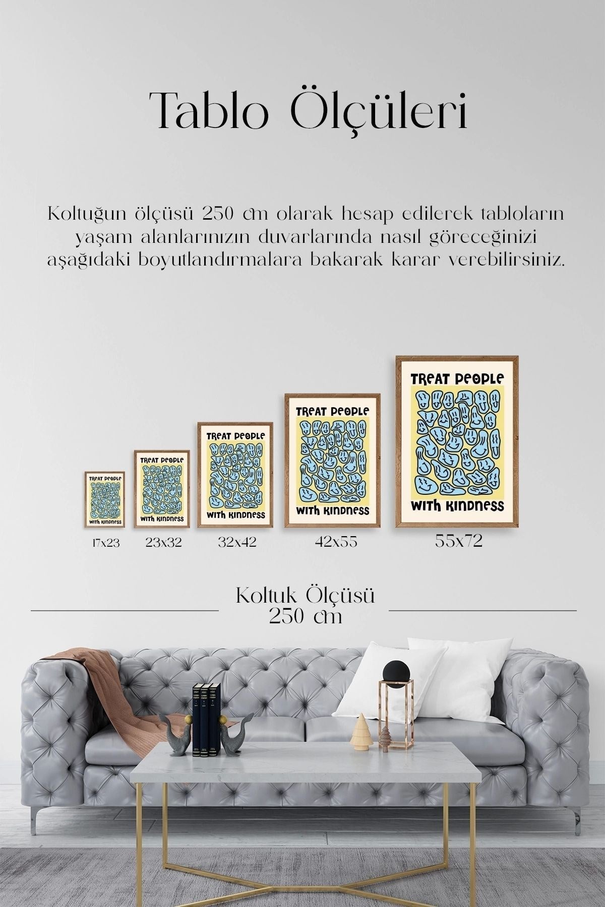 Motto Ahşap Çerçeveli Tablo 50 x 70