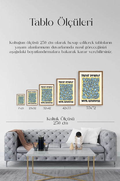 Motto Ahşap Çerçeveli Tablo 50 x 70