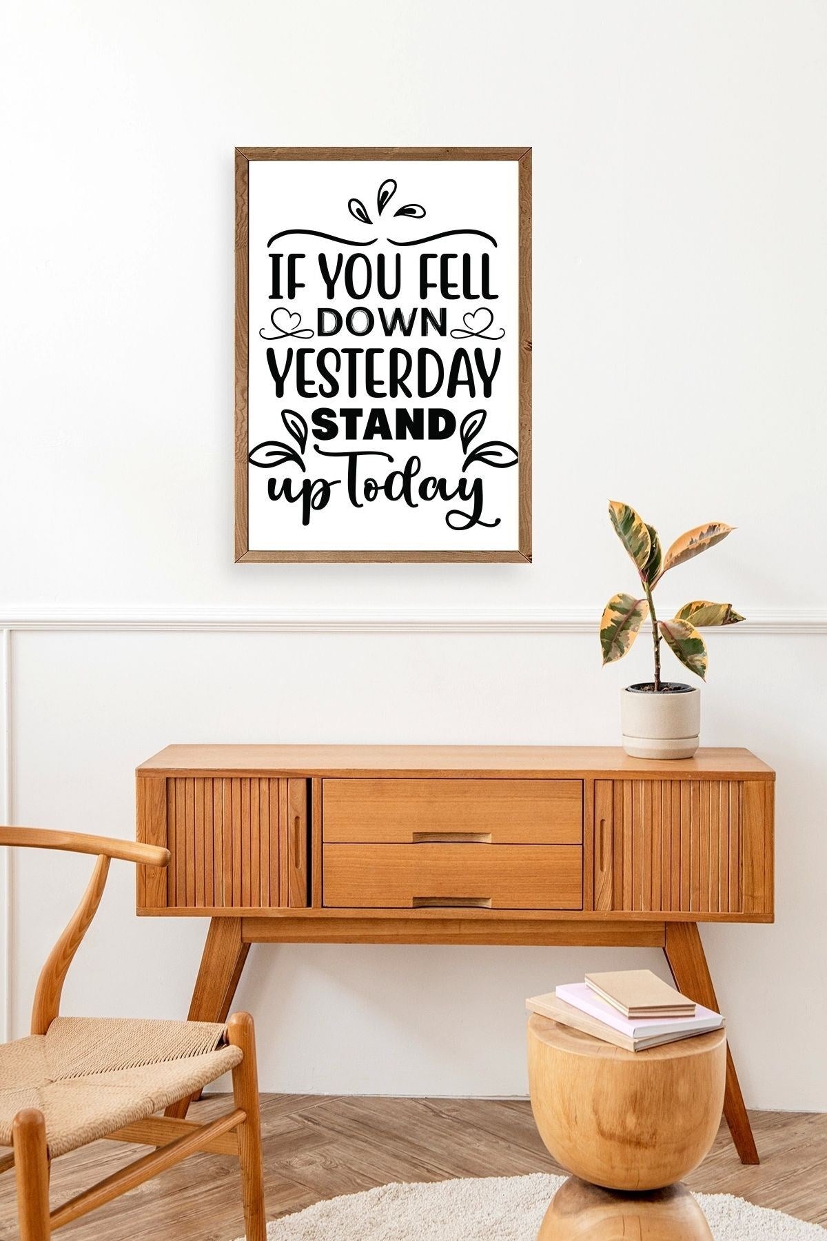 Motto Ahşap Çerçeveli Tablo 50 x 70
