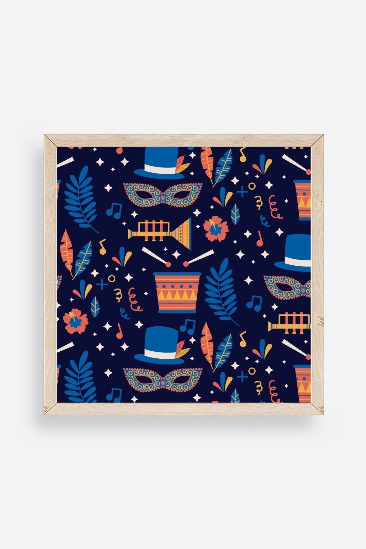 Karnaval Ahşap Çerçeveli Tablo 23 x 23