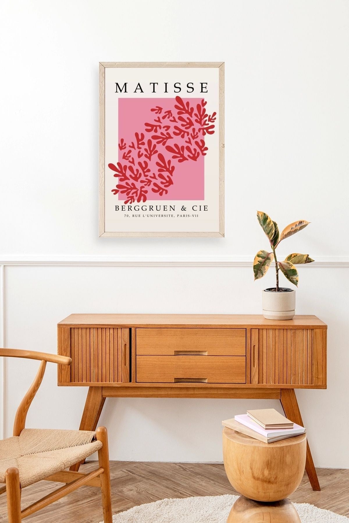 Çiçek Ahşap Çerçeveli Tablo 50 x 70