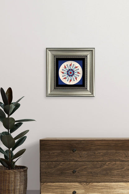 Selçuklu Motif Çerçeveli Taş Tablo 20 cm