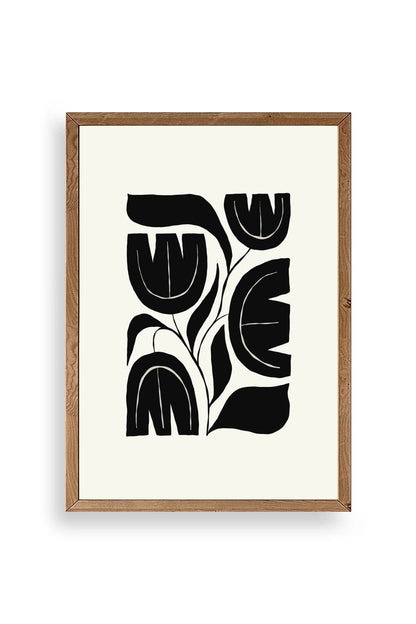 Çiçek Ahşap Çerçeveli Tablo 17 x 23