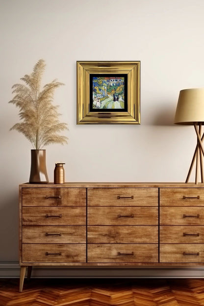 Van Gogh Çerçeveli Taş Tablo 20 cm