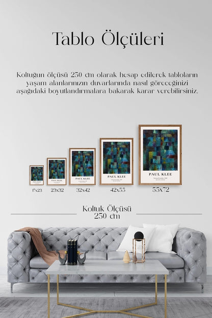 Paul Klee Ahşap Çerçeveli Tablo 30 x 42