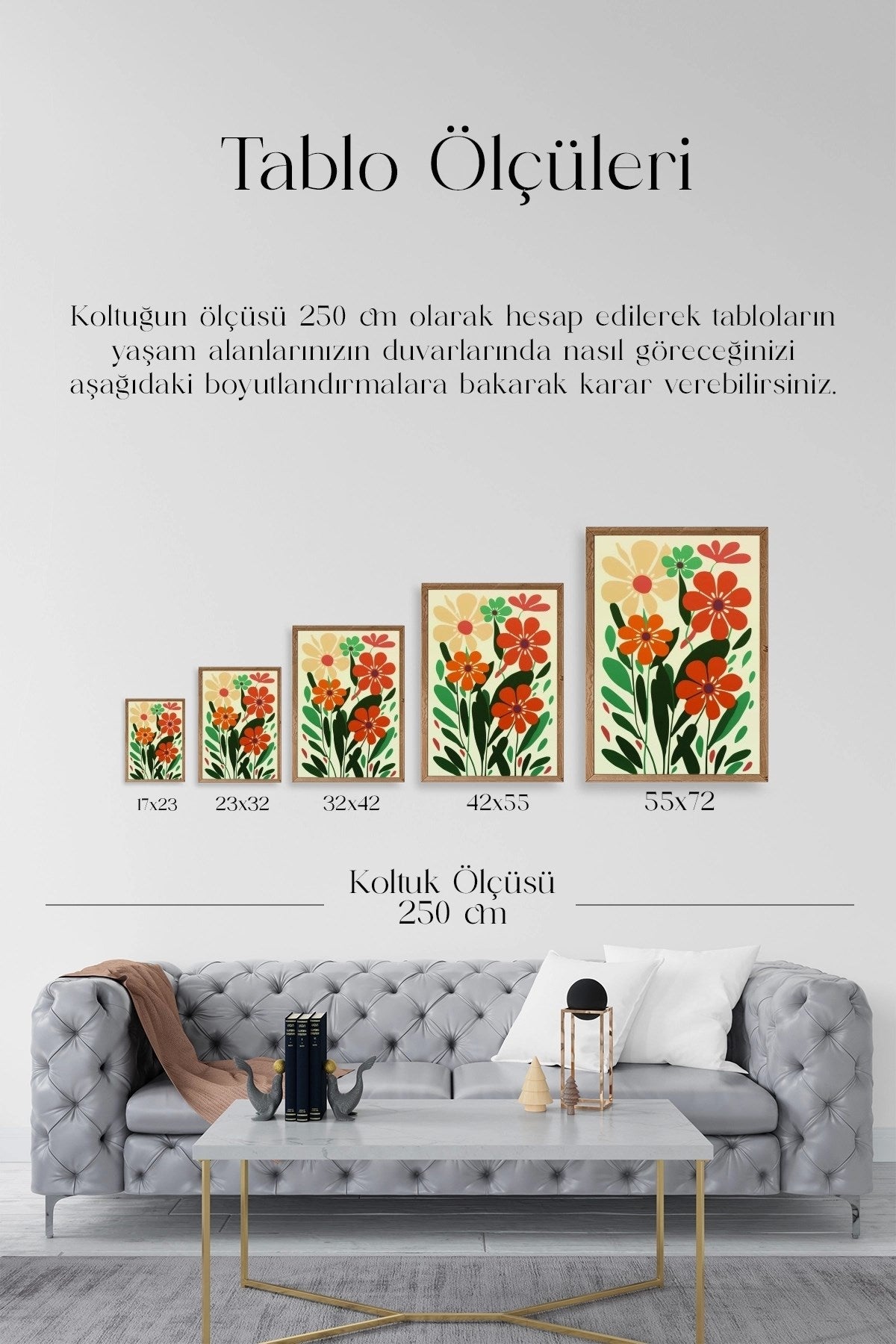 Çiçek Ahşap Çerçeveli Tablo 23 x 30