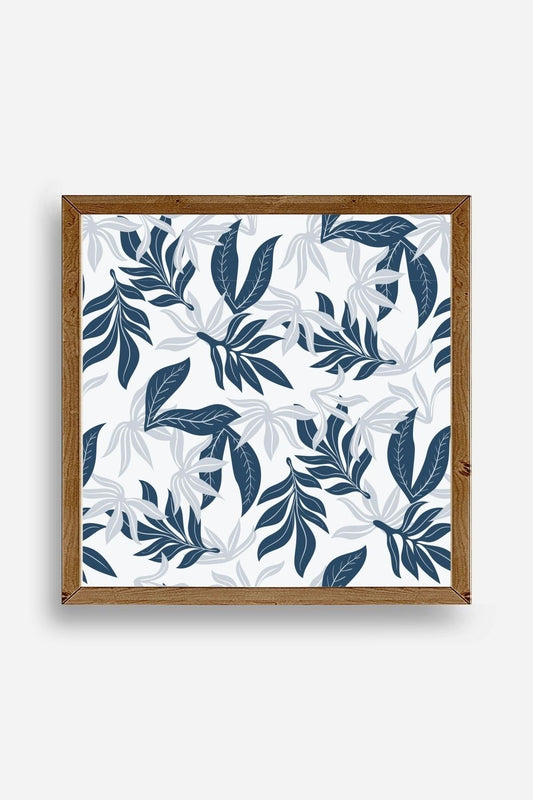 Yaprak Ahşap Çerçeveli Tablo 23 x 23