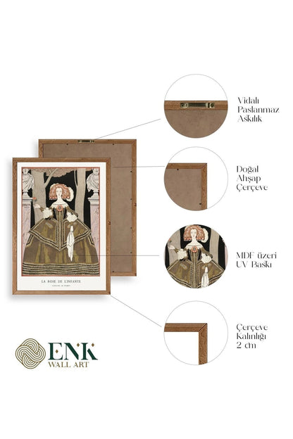 Costume de Worth Ahşap Çerçeveli Tablo 17 x 23