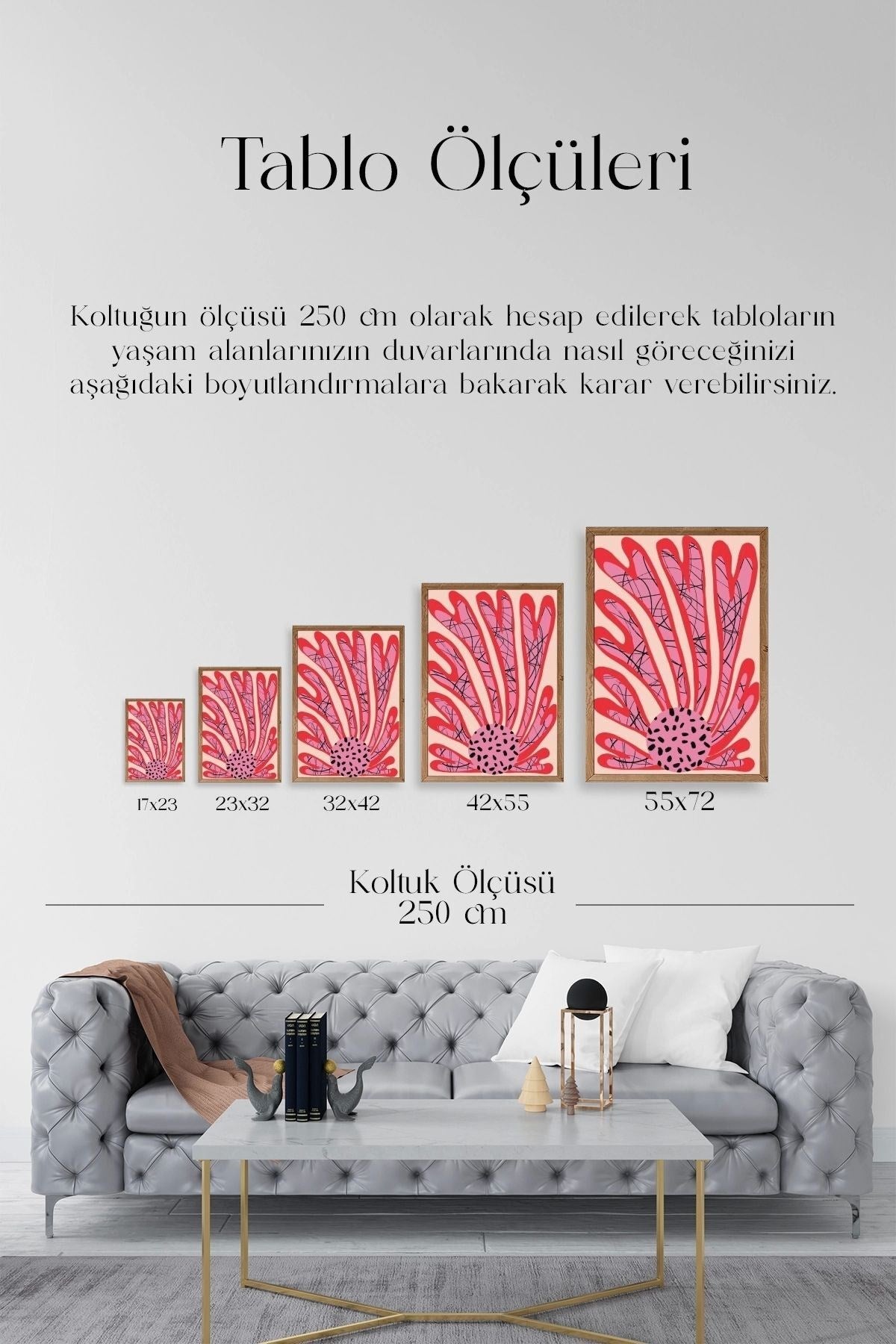 Çiçek Ahşap Çerçeveli Tablo 50 x 70