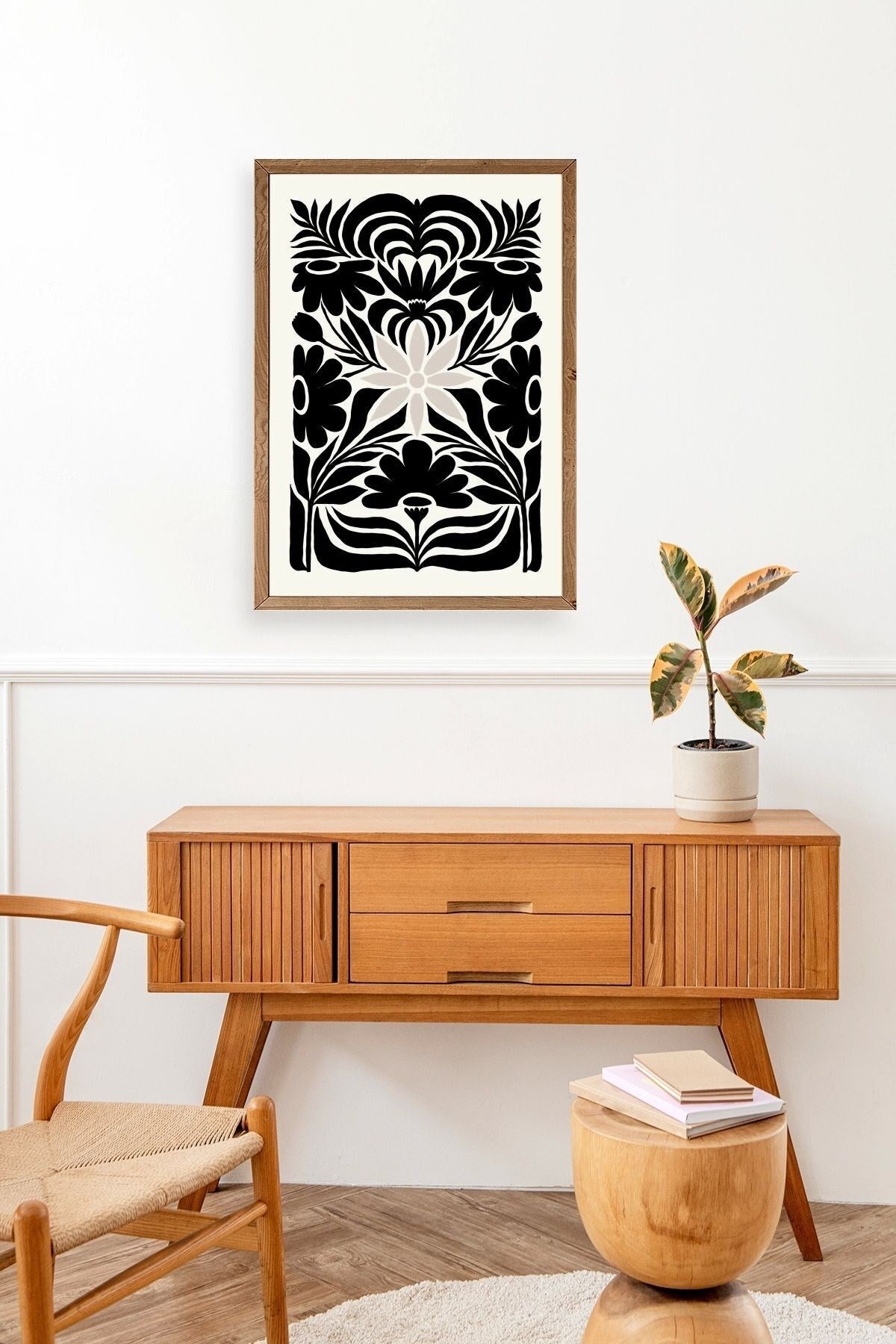 Desen Ahşap Çerçeveli Tablo 30 x 42