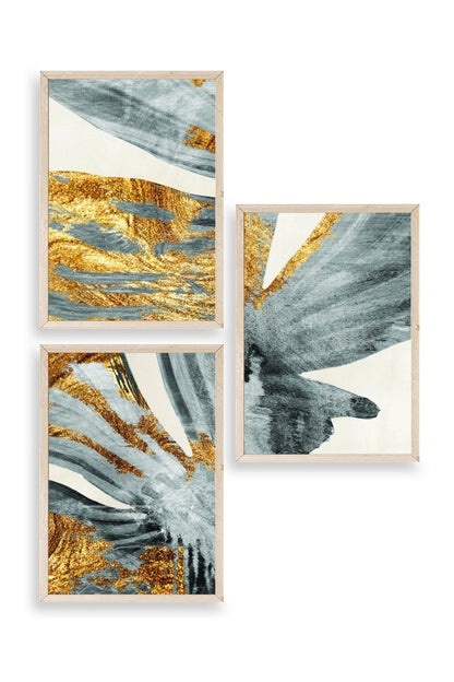 Soyut Ahşap Çerçeveli Tablo 50 x 70