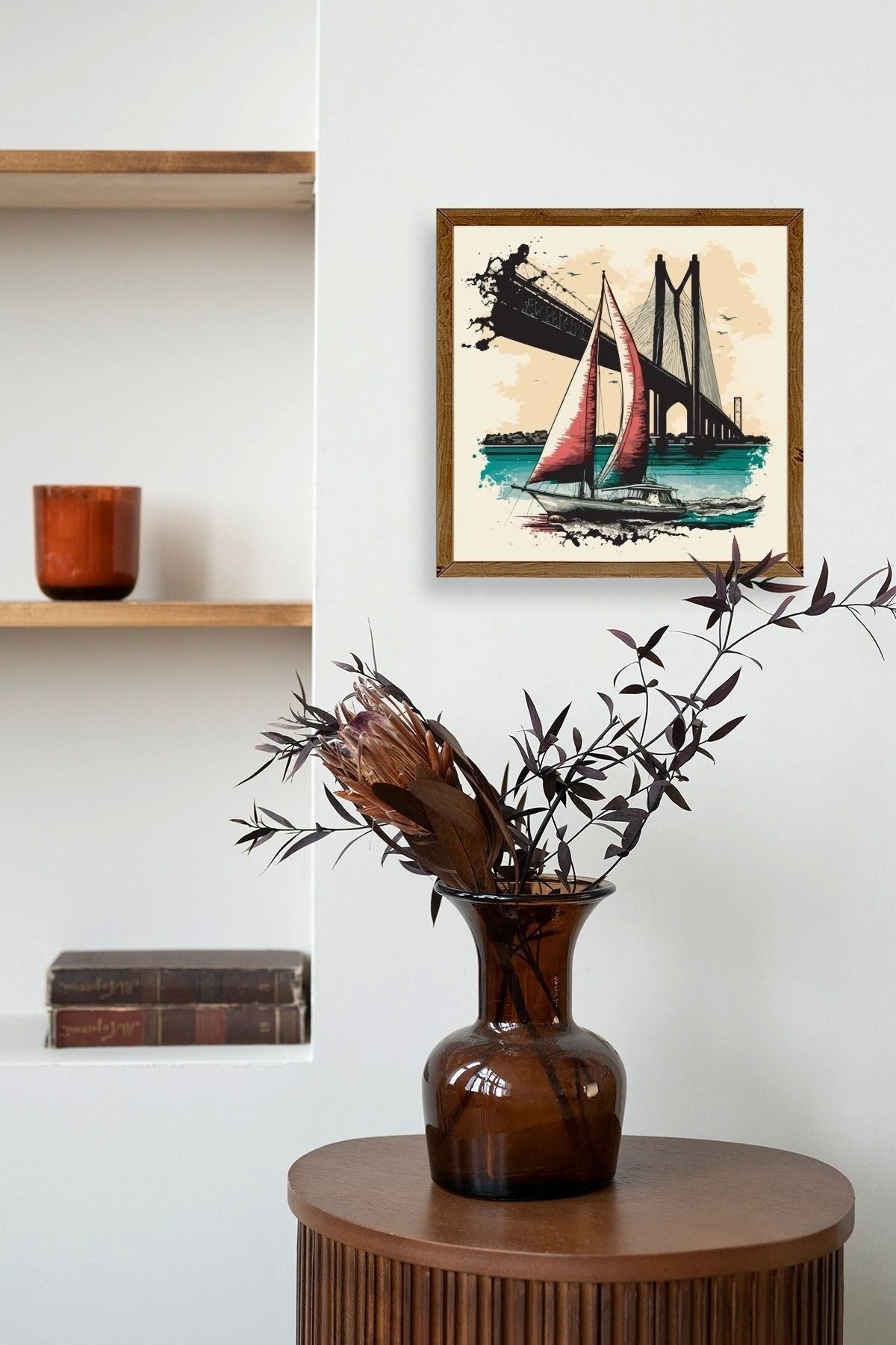 Köprü Ahşap Çerçeveli Tablo 23 x 23