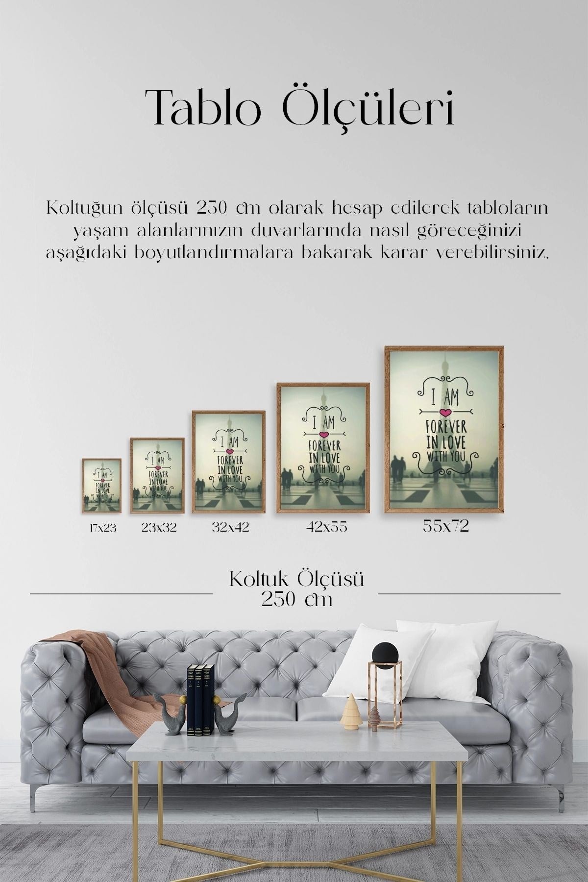 Motto Ahşap Çerçeveli Tablo 23 x 30