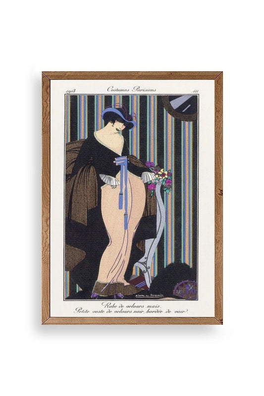 Paris Kostümleri Ahşap Çerçeveli Tablo 50 x 70