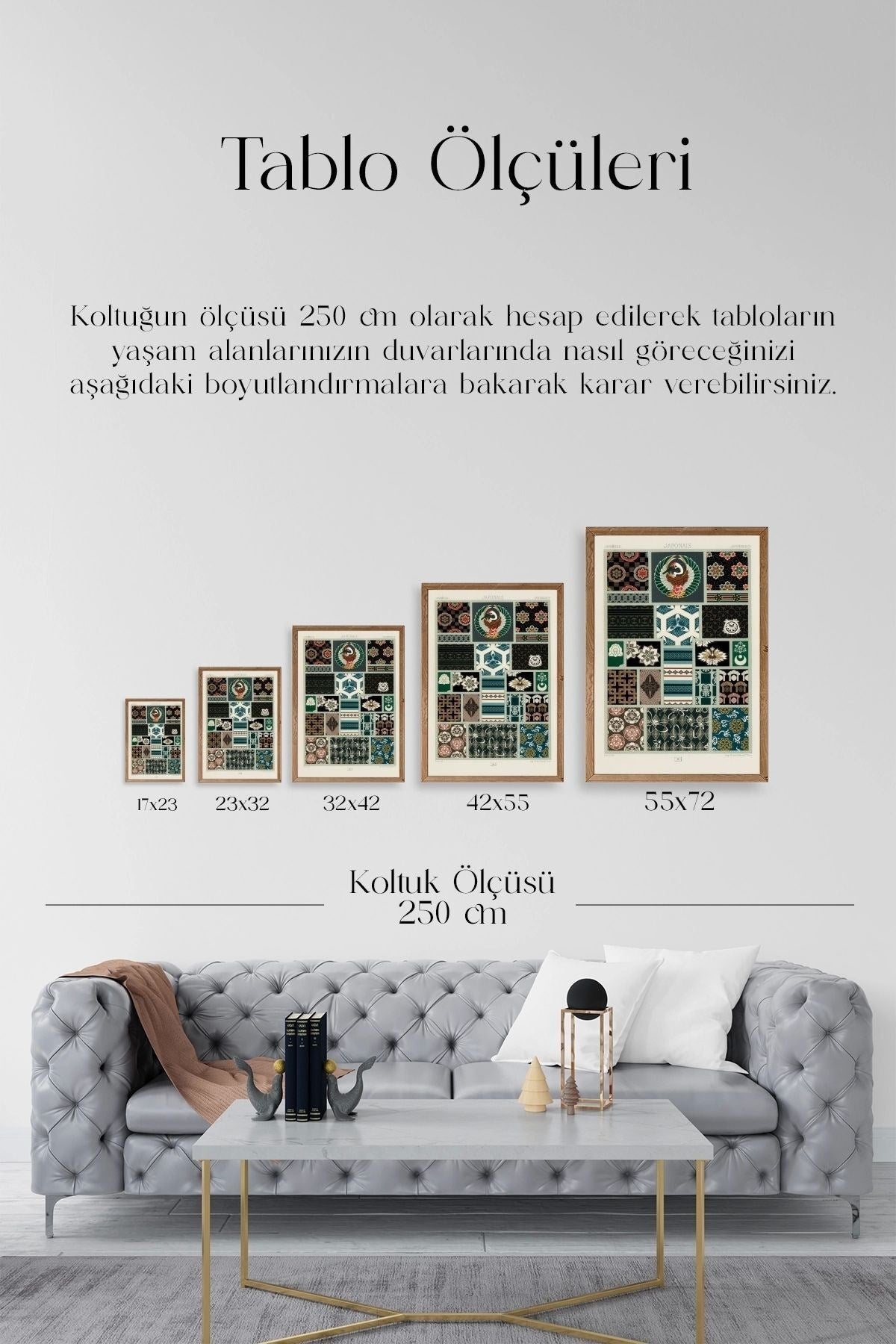 Motif Ahşap Çerçeveli Tablo 30 x 42