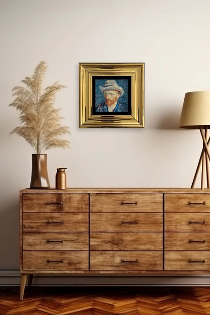 Van Gogh Çerçeveli Taş Tablo 20 cm