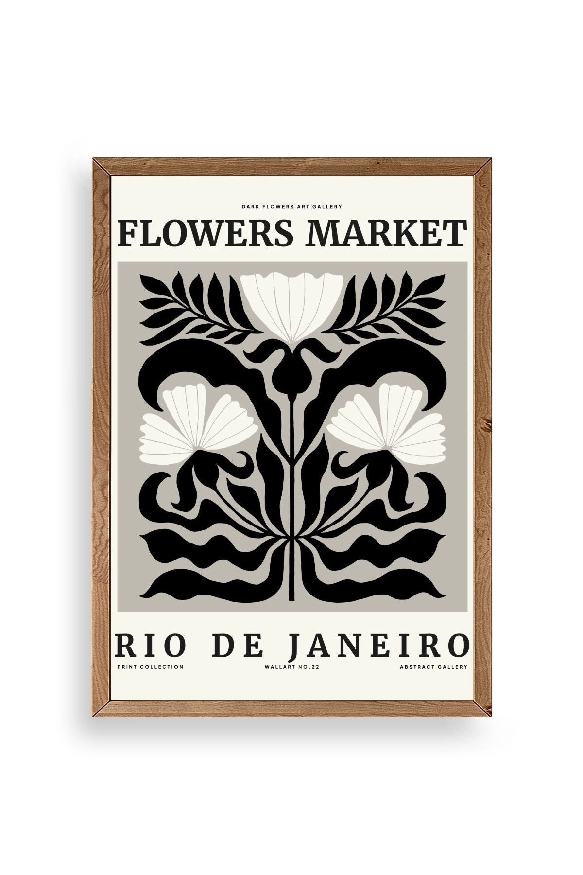 Çiçek Ahşap Çerçeveli Tablo 50 x 70