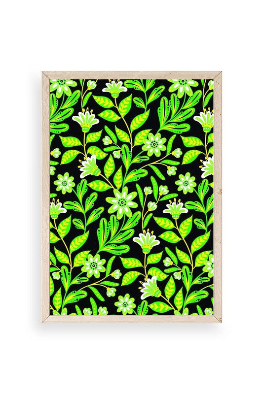 Yapraklar Ahşap Çerçeveli Tablo 30 x 42