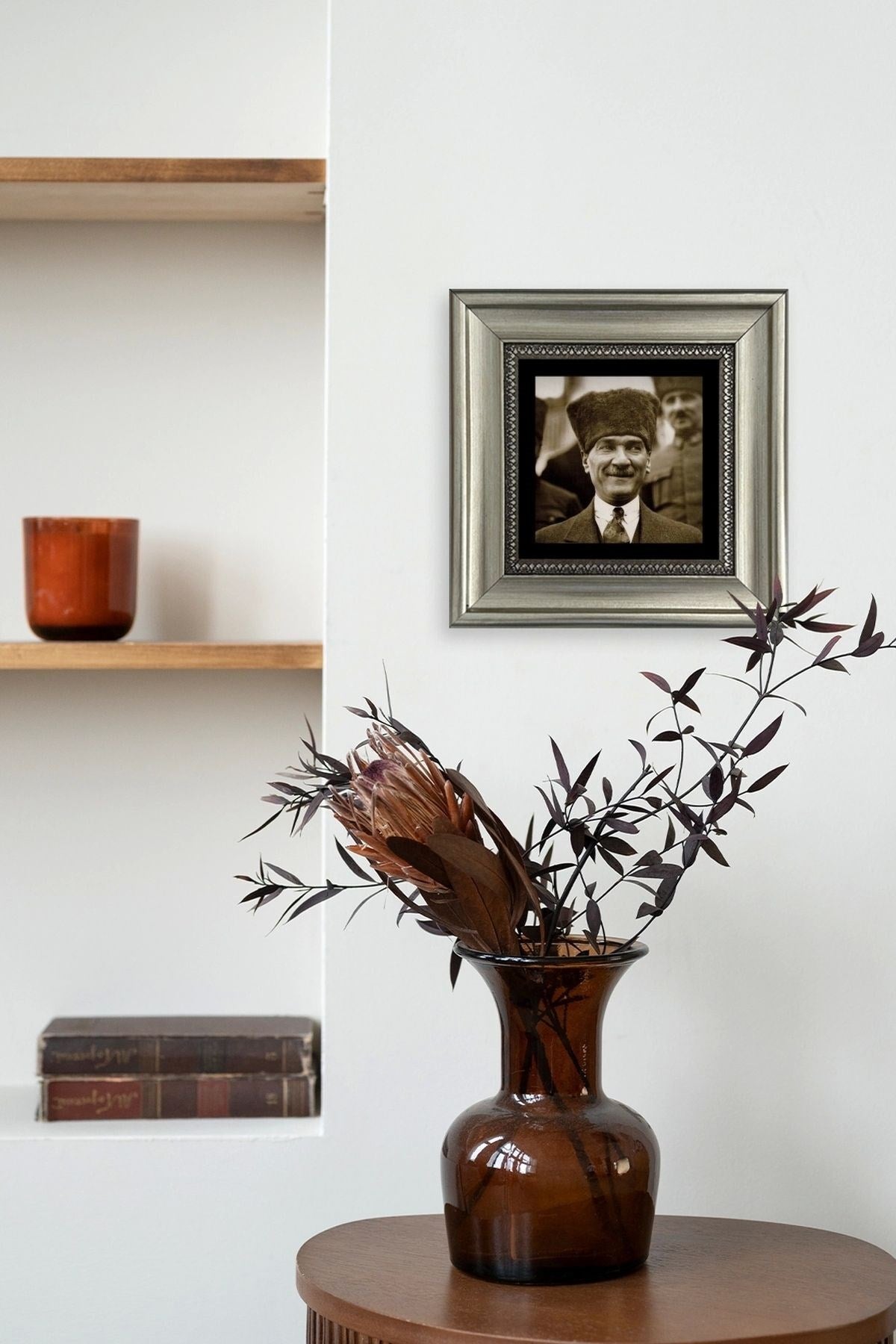 Atatürk Çerçeveli Taş Tablo 20 cm