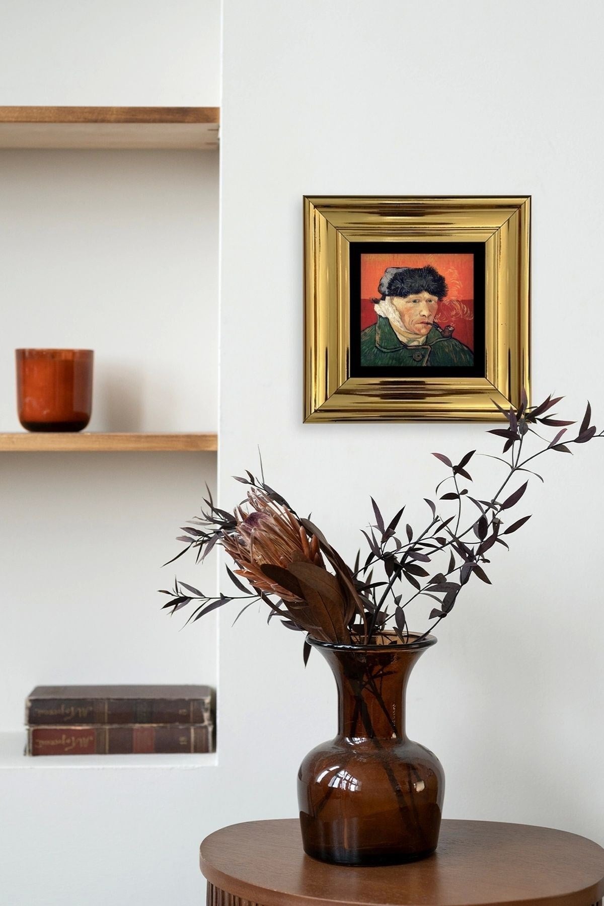 Van Gogh Çerçeveli Taş Tablo 20 cm