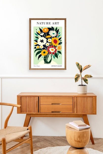 Çiçek Ahşap Çerçeveli Tablo 50 x 70